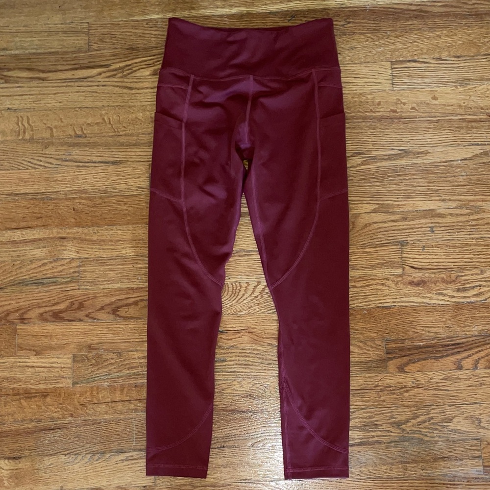 ZYIA Burnt Rose High-Waisted LnT 7/8 Leggings